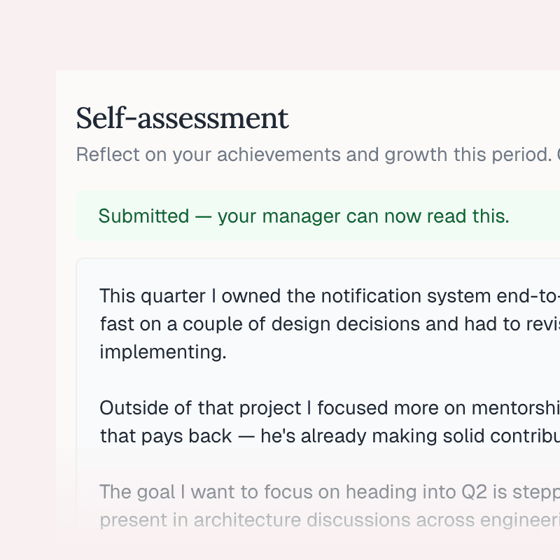Let employees tell their own story first