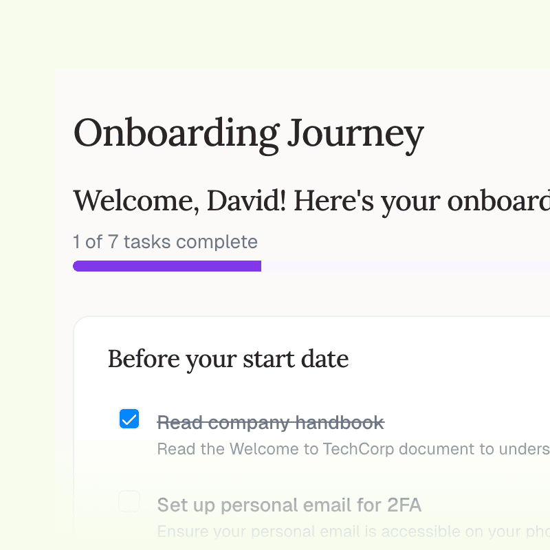 Their experience starts before day one